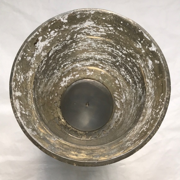 Silver Mercury Glass Pilar candle holder - Picture 3 of 8